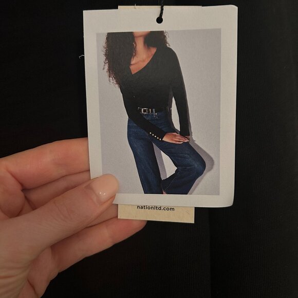 Nation Los Angeles "Anita" Asymmetrical top in Black (S) - NEW with tags - Picture 4 of 7